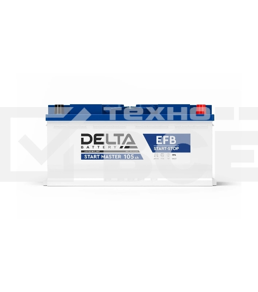 Аккумулятор Delta START MASTER EFB 12105 105Ah 12В, пусковой ток 950, ДхШхВ: 393x175x190мм, L6, Полярность: Обратная