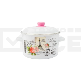 Кастрюля Appetite 1RD181М Париж эмалированная сталь, цилиндрическая 3 л
