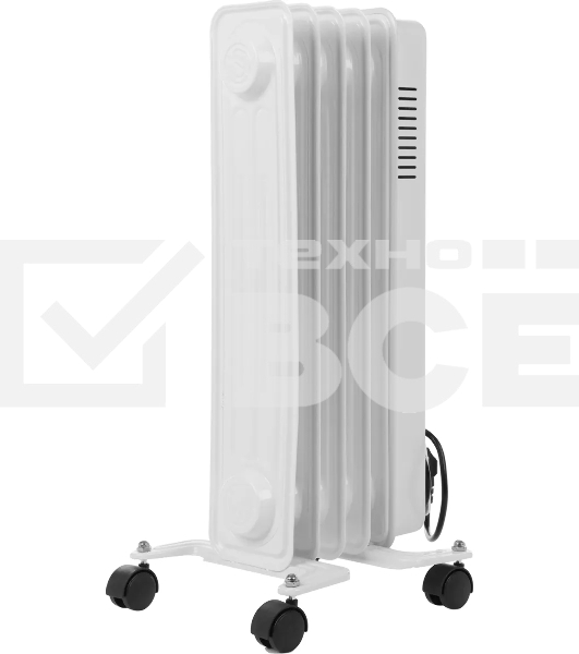 Обогреватель масляный Ballu Comfort BOH/CM-05WDN 1000 (5 секций) белый, 1000 Вт, 15 м2, термостат