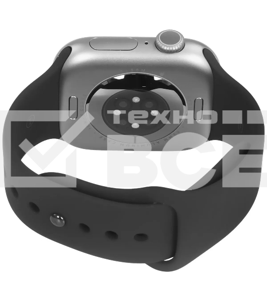 Смарт-часы Apple Watch Series 11 A3331 42мм OLED корп.серый космос Sport Band рем.черный разм.брасл.:S/M (MEQW4LW/A)