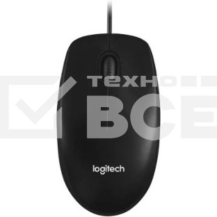 Мышь проводная Logitech M100/100R DARK/GREY (темно-серая/черная), 1000 dpi, USB, кнопки - 3