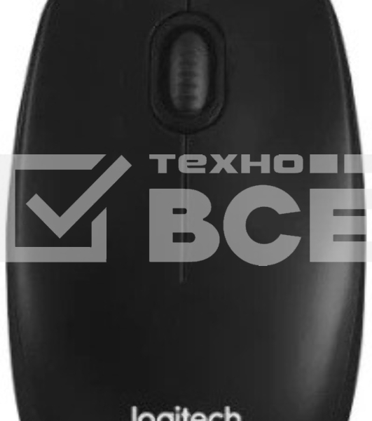 Мышь проводная Logitech M100/100R DARK/GREY (темно-серая/черная), 1000 dpi, USB, кнопки - 3