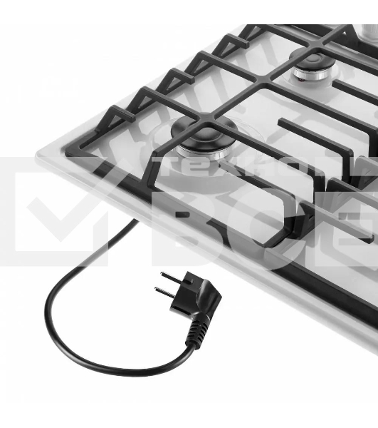 Газовая варочная панель Maunfeld EGHE.64.6CW/G, 4 конфорки, эмалированная сталь, белый