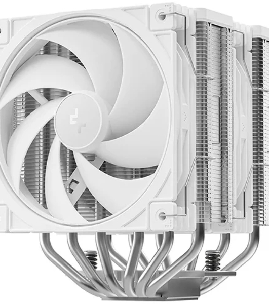 Кулер для процессора DEEPCOOL AG620 G2 WH LGA1954/1851/1700/AM5/AM4 (9шт/кор, TDP 270W, PWM, DUAL Black Fan 120mm, 6 тепл. трубок, белый) RET
