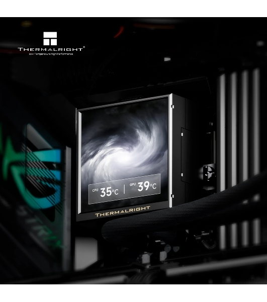 Система водяного охлаждения Thermalright Peerless Vision 360 UB Soc-AM5/AM4/1200/1700/1851 черный 4-pin 28.1dB Al Ret (P-VISION-UB-360-BL-ARGB)