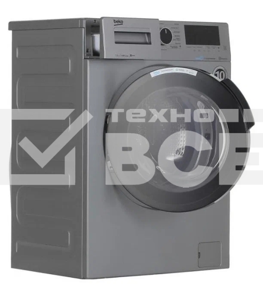 Стиральная машина Beko WSPE7H616S cеребристый, загрузка фронтальная 7,5 кг, 1200 об/мин., класс: А