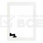 Сенсорное стекло (тачскрин) для iPad 2 (A1395, A1396, A1397), белое с кнопкой OEM, фото 1