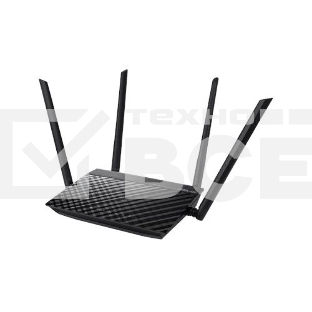 Маршрутизатор беспроводной Asus RT-AC1200 10/100BASE-TX черный (Dual Band)