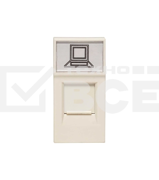 Розетка RJ45 EKF PROxima, категории 5e (ширина 1 модуль) E1MK015E-135-10