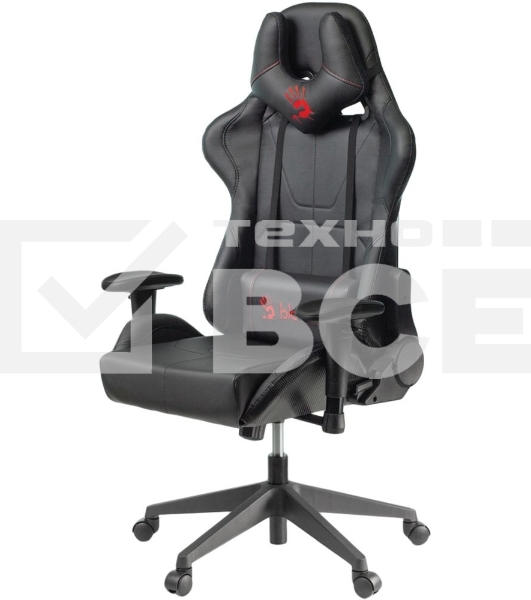 Кресло игровое A4Tech Bloody GC-500, черный, эко.кожа, крестовина пластик