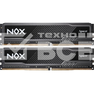 Оперативная память Apacer Nox, DDR4, 32GB (2x16 GB), 3200 MHz, CL16, радиатор, чёрный