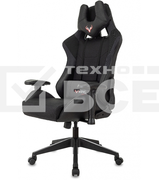 Кресло игровое Бюрократ VIKING 4 AERO BLACK EDITION черный искусст.кожа/ткань