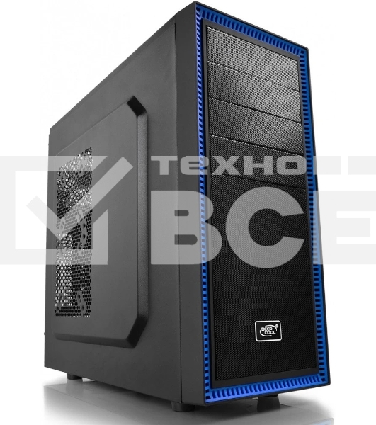 Компьютерный корпус Deepcool TESSERACT BF (one black fan) без БП, черный, ATX