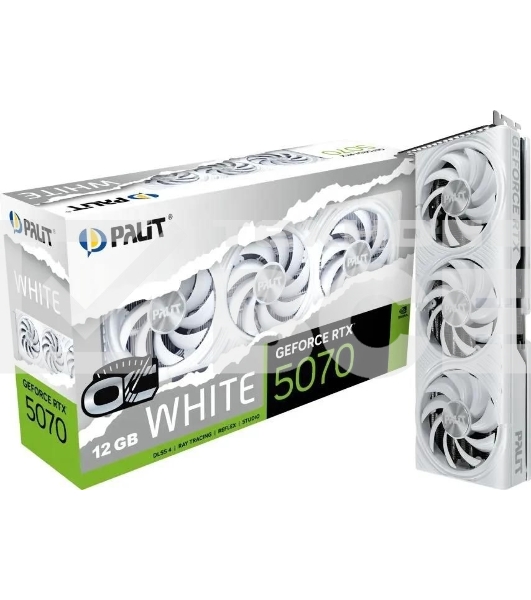 Видеокарта Palit NVIDIA GeForce RTX 5070 PA-RTX 5070 белый OC 12ГБ GamingPro, GDDR7