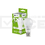 Лампа светодиодная GENERICA LL-A60-12-230-40-E27-G A60 12Вт грушевидная 4000К E27 230В, фото 1