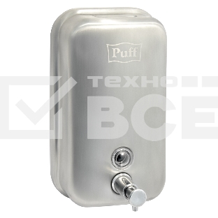 Дозатор для жидкого мыла из нерж. стали, матовый Puff-8615m, хром матовый, 1000 мл
