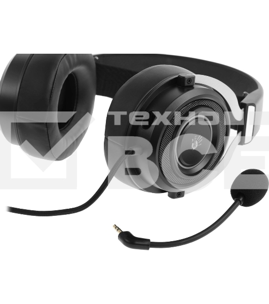 Гарнитура проводная с микрофоном A4Tech Bloody G535 черный/серебристый 2м мониторные USB оголовье (G535 (BLACK+SILVER) USB)