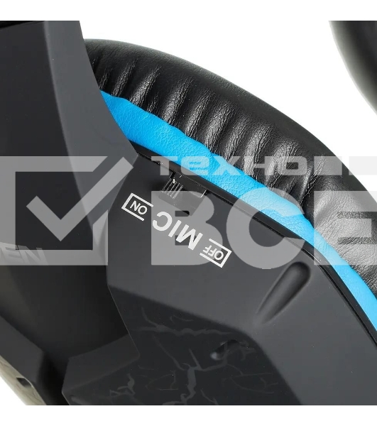 Гарнитура проводная SVEN AP-U980MV, черный-синий (USB, LED, 7.1, 2.2m)