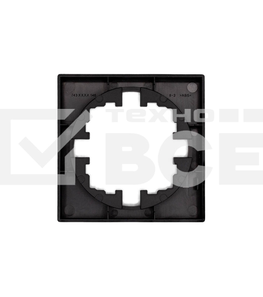 Рамка 1-м OSEN горизонт. квадрат черный бархат LEZARD 743-4200-146