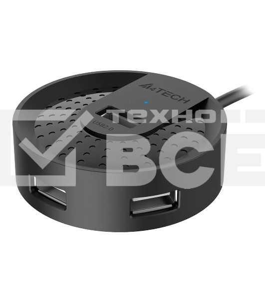 Разветвитель USB 2.0 A4Tech HUB-20 4порт. черный