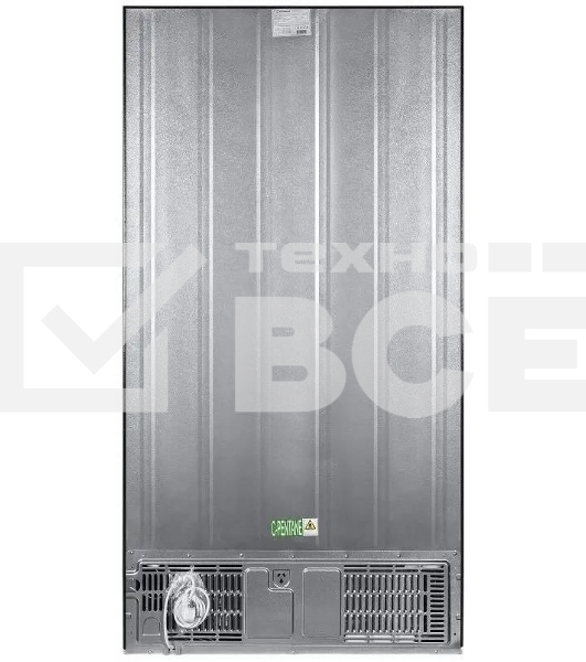 Холодильник Maunfeld MFF177NFSB черный глянц. двухкамерный 263/170л морозилка сбоку, No Frost, Side by Side