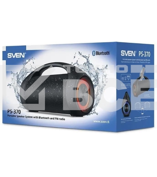Колонка портативная Sven АС PS-370 черный 40W 2.0 BT