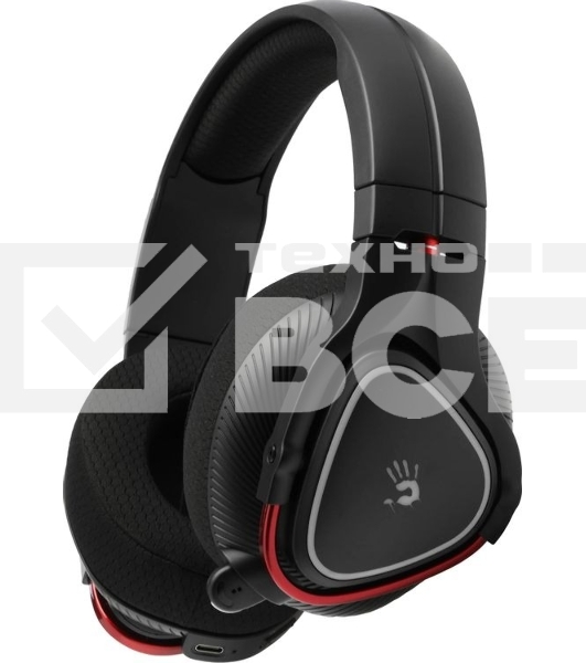 Гарнитура проводная с микрофоном A4Tech Bloody MR710 черный BT оголовье (MR710 BLACK)