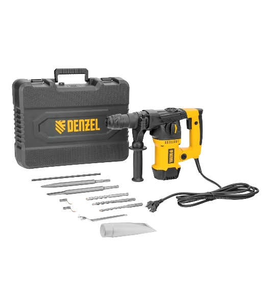 Перфоратор Denzel RHVB-1250-32, SDS-plus, 1250 Вт, 5,5 Дж, от сети