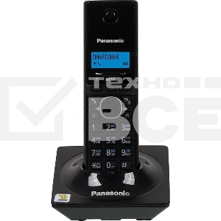 Телефон беспроводной (DECT) Panasonic KX-TG1711RUB (черный) {АОН, Caller ID,12 мелодий звонка,подсветка дисплея,поиск трубки}