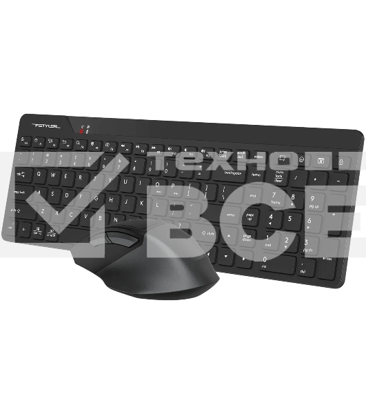 Клавиатура + мышь A4Tech Fstyler FG2400 Air2 клав:черный мышь:черный USB беспроводная slim (FG2400 AIR2 BLACK)