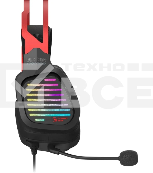 Наушники с микрофоном A4Tech Bloody G560 черный/красный 2м мониторные оголовье (G560 SPORTS RED)