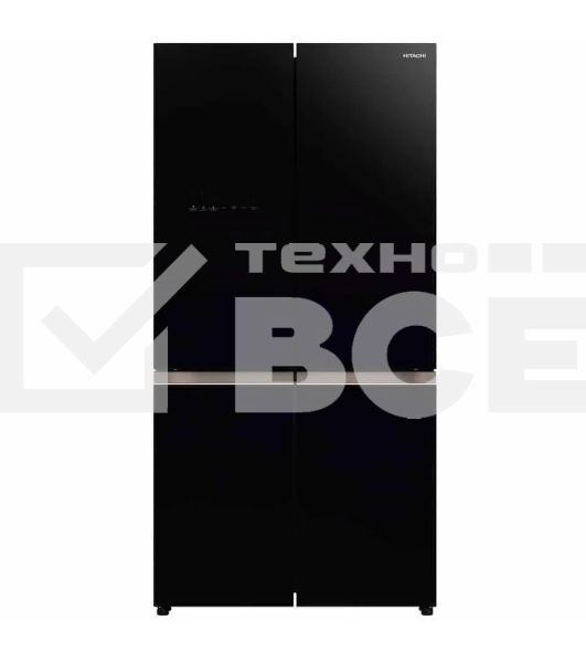 Холодильник Hitachi R-WB720PUC1 GCK черный трехкамерный 357/103л морозилка снизу, No Frost, Side by Side