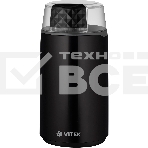 Кофемолка Vitek VT-7127 200Вт сист.помол.:ротац.нож вместим.:45гр, фото 1