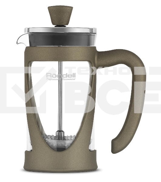 Френч-пресс Rondell Impressia Bronze RDS-1234, 0.6л, бронзовый