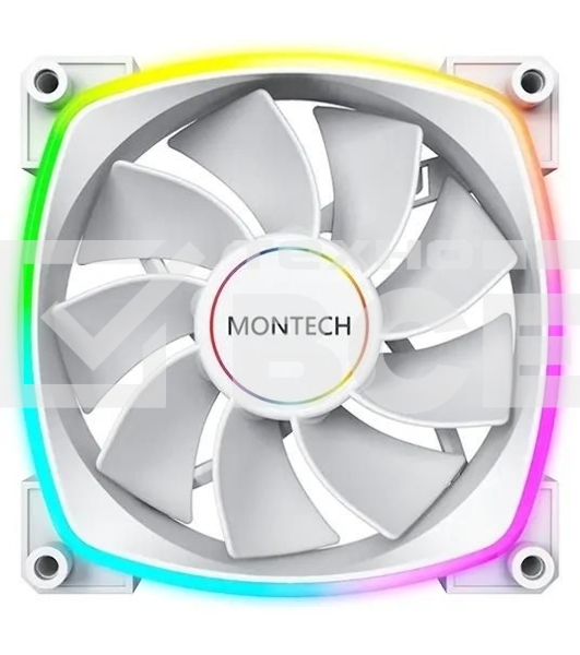 Вентилятор для корпуса MONTECH RX140 PWM белый, 140 мм, 1600 об/мин, 27.9 дБ, 4 pin