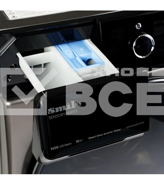 Стиральная машина Smile SWMSW10DG1400 графит, загрузка фронтальная 10 кг, 1400 об/мин, класс: А+++