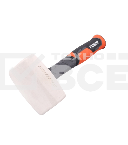 Киянка PATRIOT RMF 450 W белая, фиберглас.рукоять, квадратный боек ,  450г, демпфирующее наполнение, низкий отскок (на 50%)