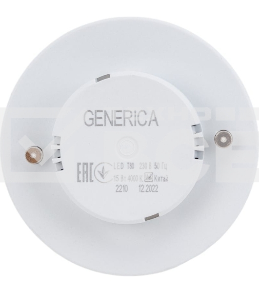 Лампа LED IEK LL-T80-15-230-40-GX53-G T80 таблетка 15Вт 230В 4000К GX53 GENERICA
