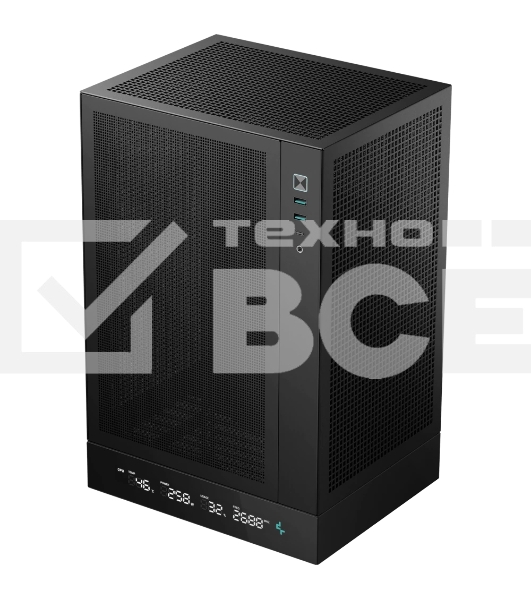 Компьютерный корпус Deepcool CH170 DIGITAL черный без БП mATX 1x120mm 1xUSB2.0 1xUSB3.0 audio bott PSU