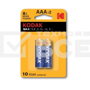 Батарейки Kodak LR03-2BL MAX SUPER Alkaline [K3A-2] (20/100/19800)