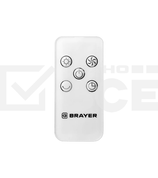 Колонный вентилятор BRAYER BR4957, эл..упр.,пульт ДУ,вращение,мощ-ть60Вт, LED дисплей, 3 скор.Таймер