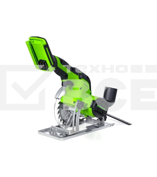 Циркулярная пила аккумуляторная GreenWorks G24MCS 24В, бесщеточная, без АКБ и ЗУ (1501207)