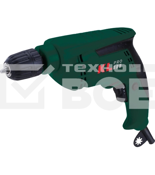 Профессиональная дрель KLPRO KLNM1002 (сеть, 600 Вт, 0-3500об/мин, 10 мм)