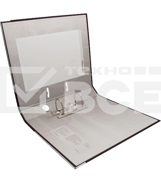 Папка-регистратор Silwerhof A4 75мм ПВХ/бумага черный мет.окант. сборная (упак.:2шт)