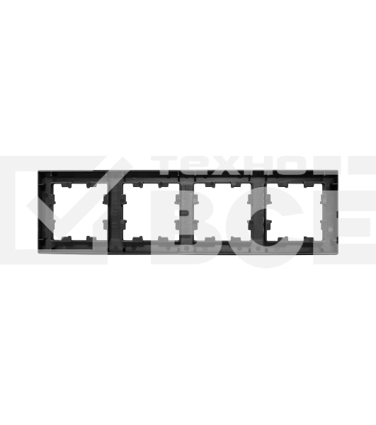 Рамка Эпика 4 - местная EKF UP1-FPB-04 черная, пластик