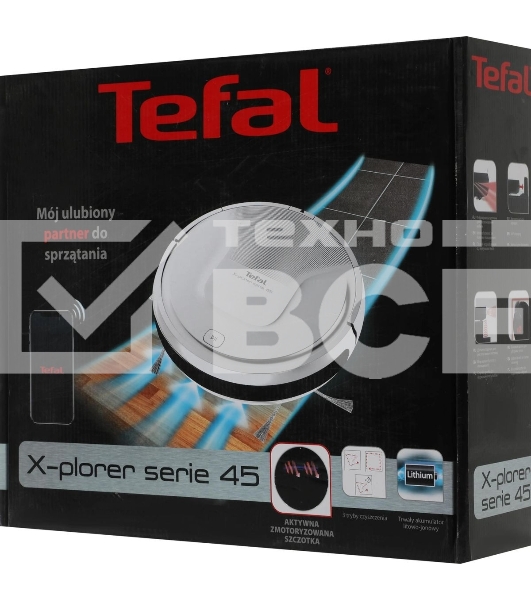 Робот-пылесос Tefal RG8227WH белый, 2600 мА·ч Li-Ion, уборка сухая, пылесборник контейнер 0.44 л