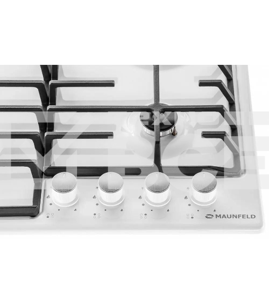Газовая варочная панель Maunfeld EGHE.64.6CW/G, 4 конфорки, эмалированная сталь, белый