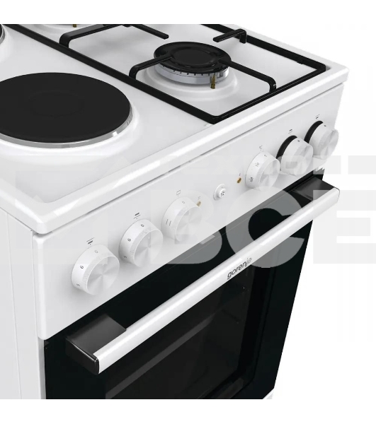 Плита комбинированная Gorenje GK5A12WG белый, конфорок 2 газовых и 2 электрических, духовка 68 л, 50 см x 85 см x 59.4 см