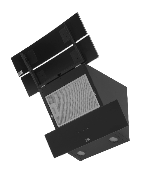 Вытяжка наклонная Beko HCA 62640 B чёрный, 60 см, 537 м³/ч, 48 дБ