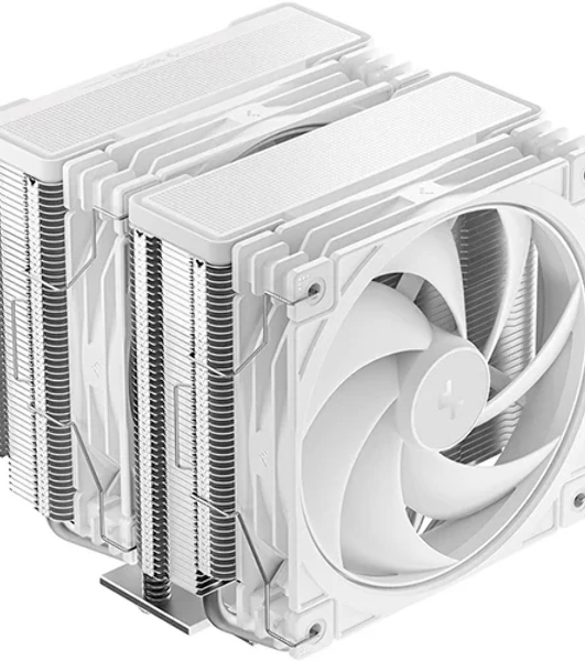Кулер для процессора DEEPCOOL AG620 G2 WH LGA1954/1851/1700/AM5/AM4 (9шт/кор, TDP 270W, PWM, DUAL Black Fan 120mm, 6 тепл. трубок, белый) RET